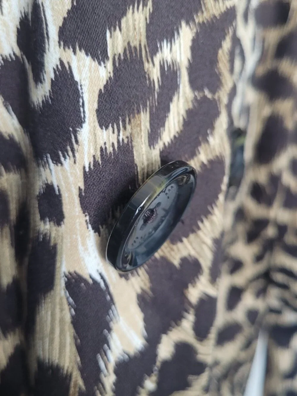 Michael Michael Kors cheetah animal print trench style lined coat size large